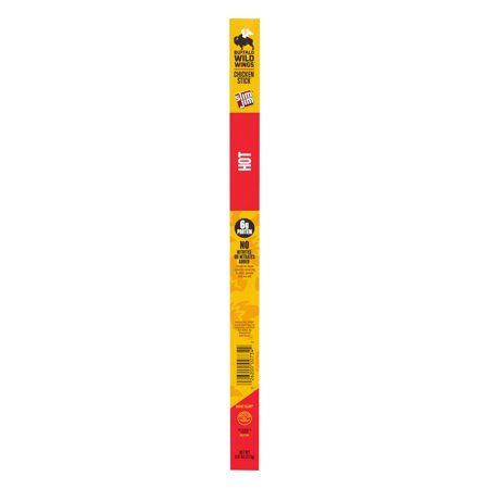 Slim Jim Giant Smoked Meat Sticks, Buffalo Wild Wings Hot Flavor, 6g Protein Per Stick, .97oz