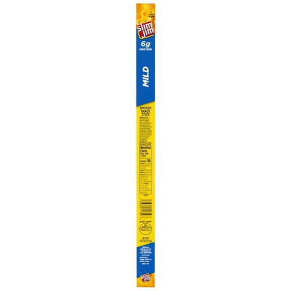 Slim Jim Giant Slim Mild Smoked Snack Stick, 0.97 oz (Pack of 3) NC