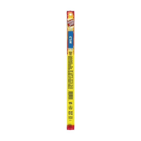 Slim Jim Mild Giant Smoked Snack Stick 0.97 oz (Pack of 4)