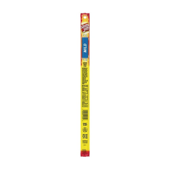 Slim Jim Mild Giant Smoked Snack Stick 0.97 oz (Pack of 6)