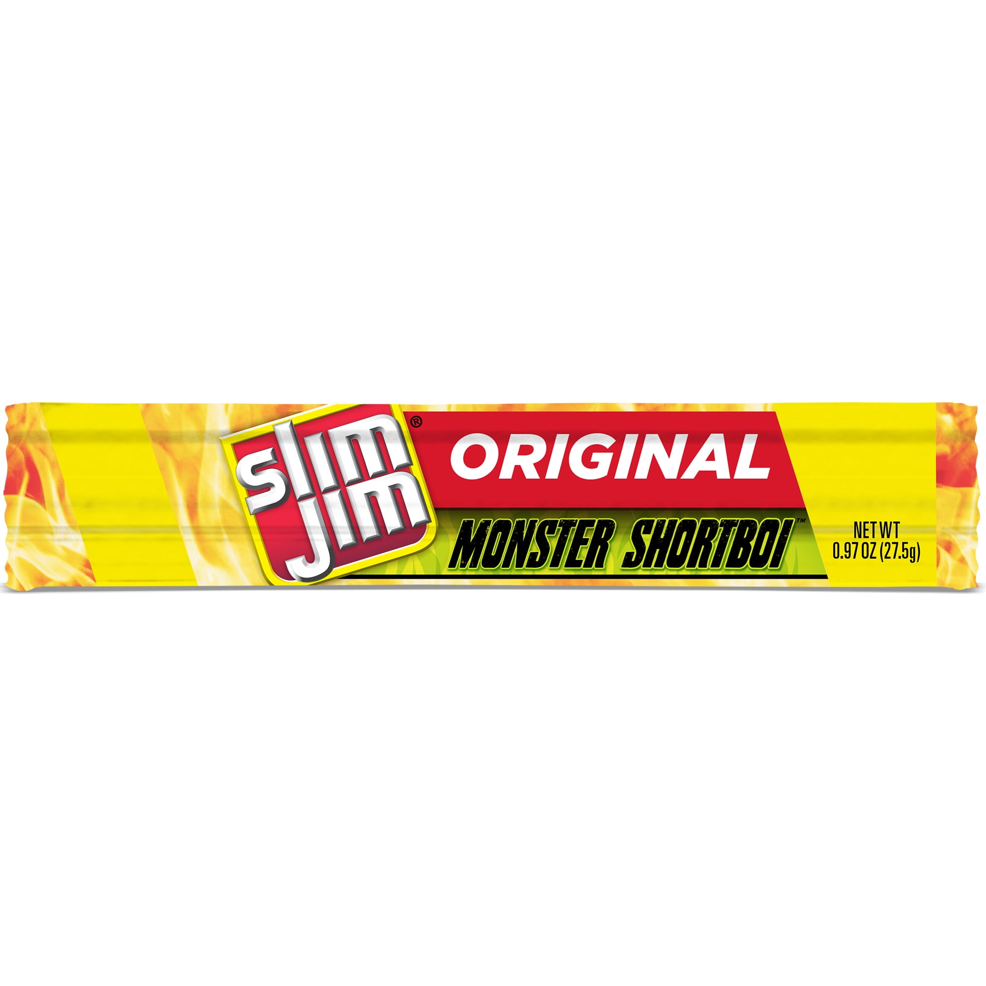 Slim Jim Monster Shortboi Smoked Meat Sticks, Original Flavor, 6g Protein Per Stick, Snack Size, 0.97 oz.