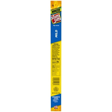 Slim Jim Monster Smoked Meat Sticks, Mild Flavor, 11g Protein Per Stick, Father's Day Gift, 1.94 oz.