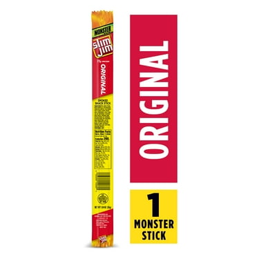 Slim Jim Monster Smoked Meat Sticks, Original Flavor, High Protein, Father's Day Gift, 1.94 oz.