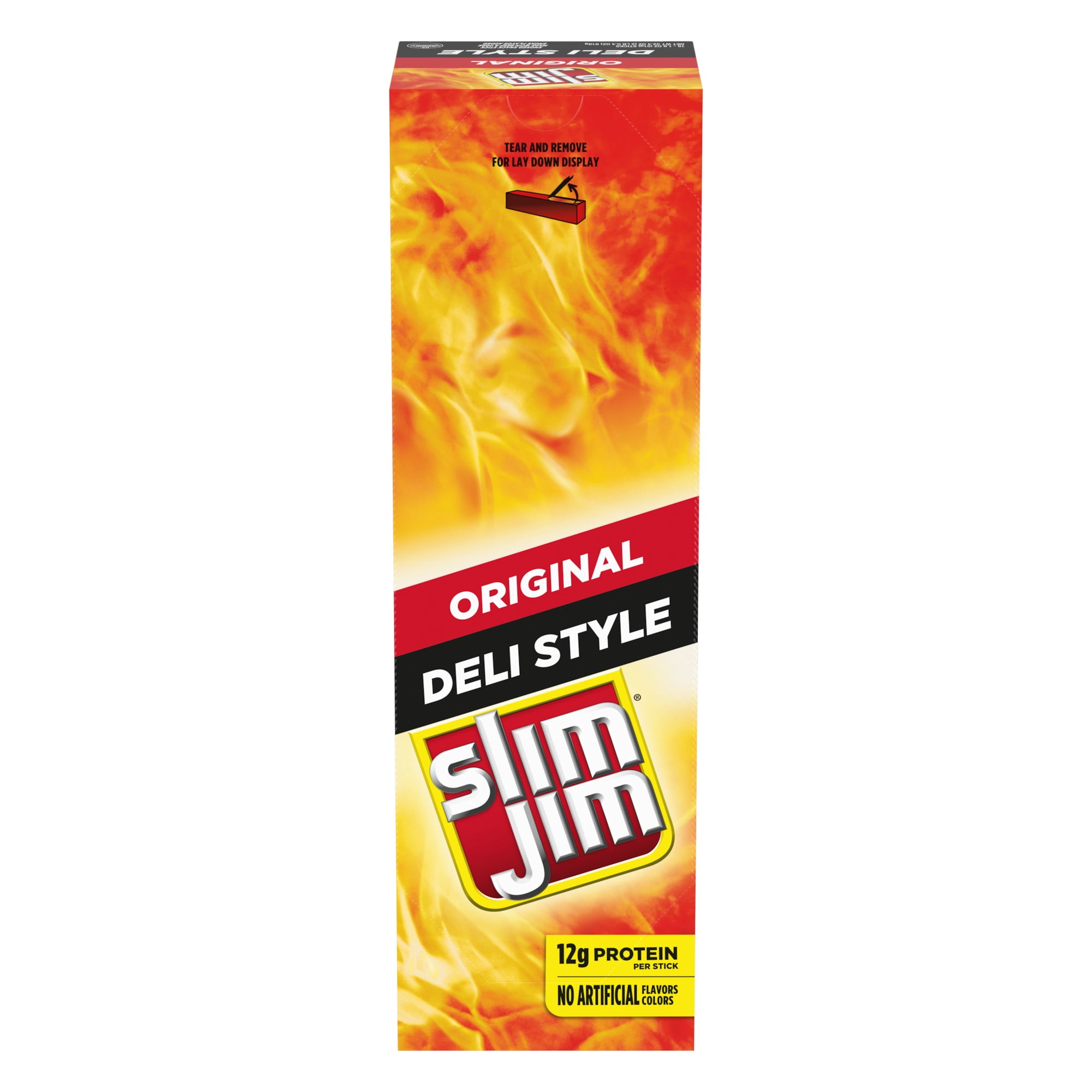 Slim Jim Original Deli Style Smoked Snack Stick, 14g Protein Per Serving, 1.8 Oz. 18-Count