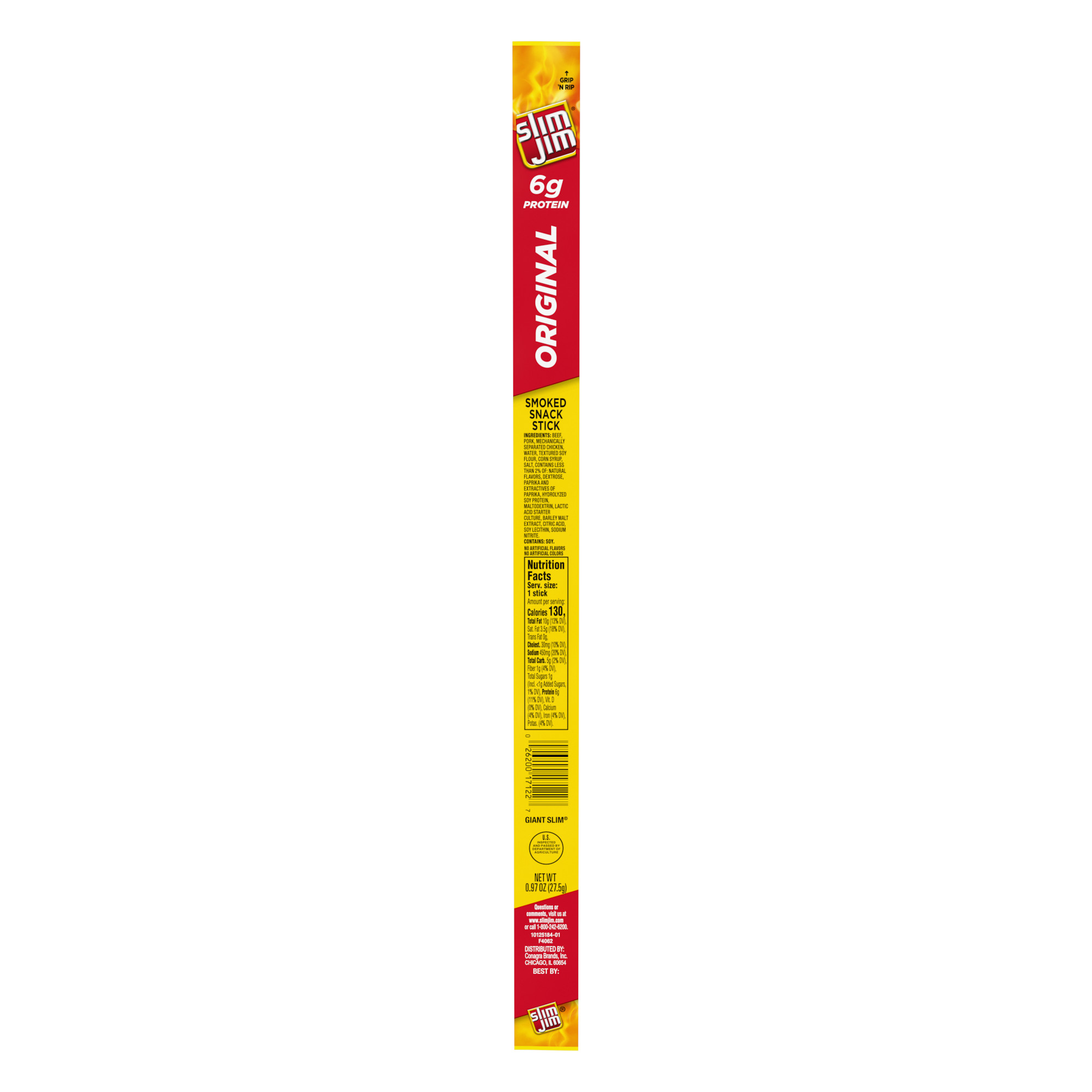 Alpha Gal Slim Jim Original Meat Stick 6g Protein Per Serving 0 97 Alpha Gal Slim Jim Original Meat Stick 6g Protein Per Serving 0 97