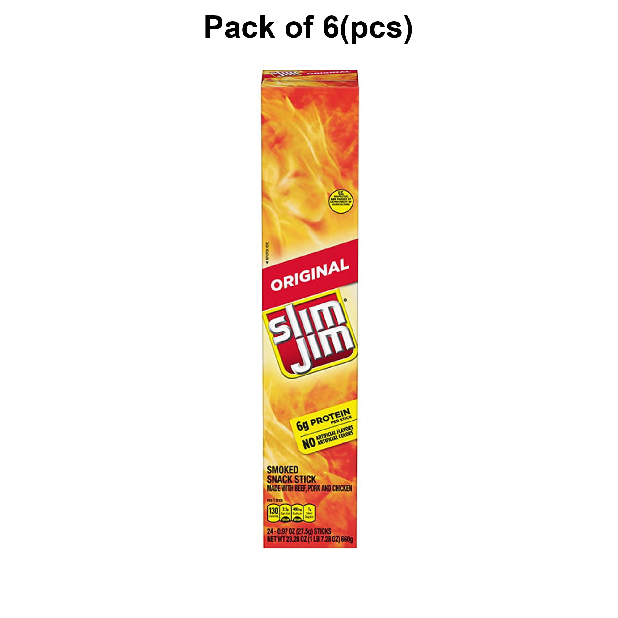 Slim Jim Original Snacks, Giant - Unleash Bold Flavor, 6 Pack - Walmart.com