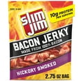thumbnail image 1 of Slim Jim Smoked Bacon Jerky, Hickory Flavor, 10g Protein Per Serving, 2.75 oz., 1 of 6