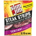 thumbnail image 1 of Slim Jim Smoked Steak Strips, Teriyaki Flavor, 8g Protein Per Serving, 3.15 oz., 1 of 6