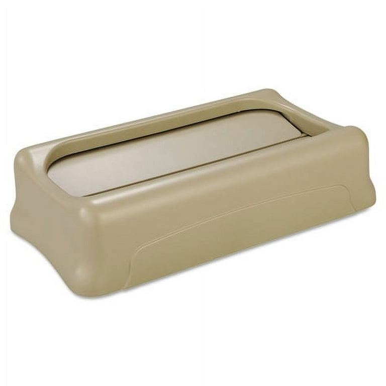 Slim Jim Swing Lid, 11.38w x 20.5d x 5h, Beige Slim Jim Swing Lid, 11.38w x 20.5d x 5h, Beige