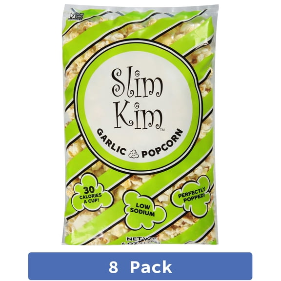 Slim Kim Popcorn Garlic 6 oz (Pack Of 8)