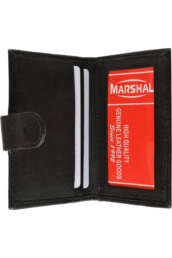 Slim Lamb Leather Credit Card ID Mini Snap Bifold Wallet Driver's License Safe #145C