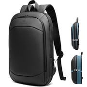 HEROIC KNIGHT Expandable 15.6" Laptop Backpack for Men, Water‑resistant Computer Backpack for Business Office Collge Travel, Black