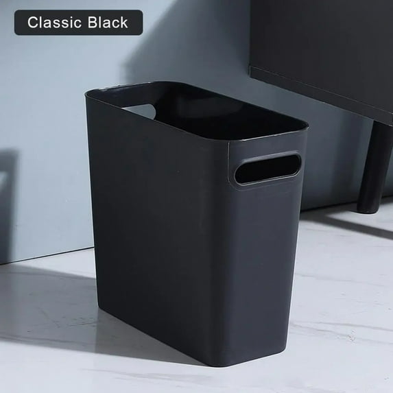 Slim Large Trash Can Wastebasket Garbage Container High-Capacity for Bedroom Kitchen Office Storage Bin Orange