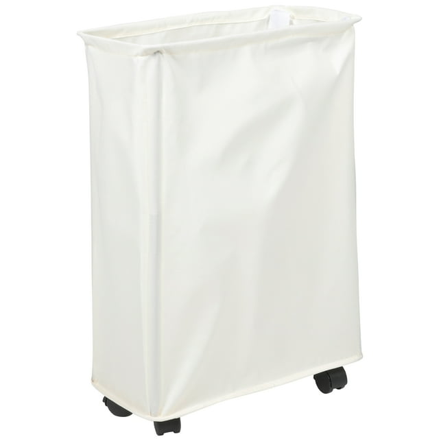 Slim Laundry Hamper Handle Laundry Basket with Wheels Collapsible Dirty