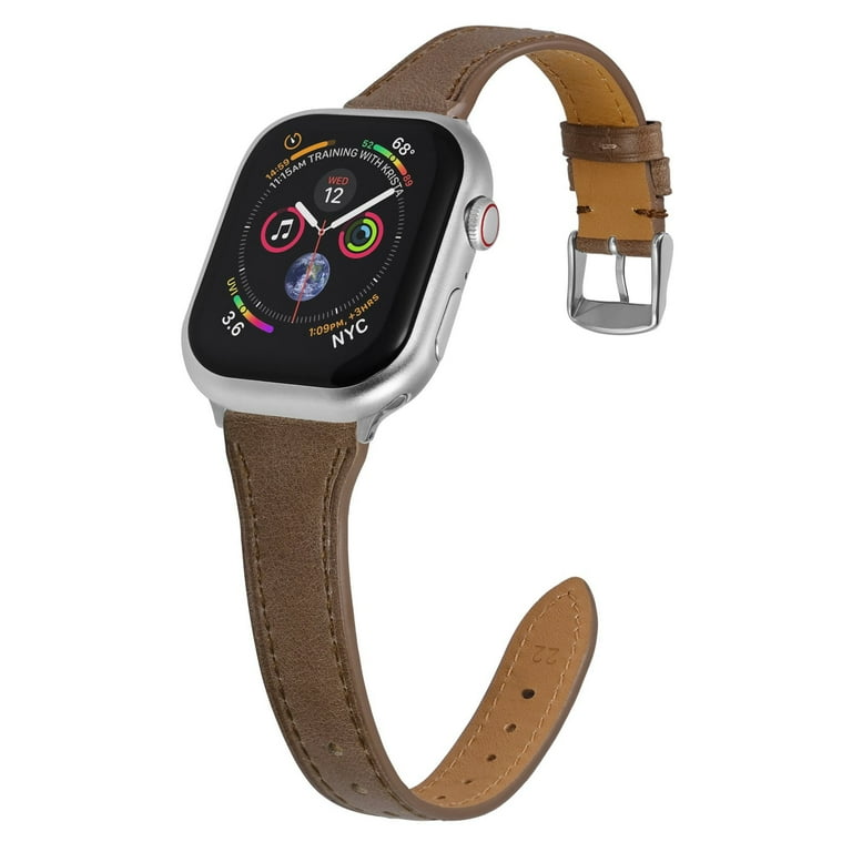Slim Leather Band Compatible with Apple Watch Band 40mm 38mm  display picture 2