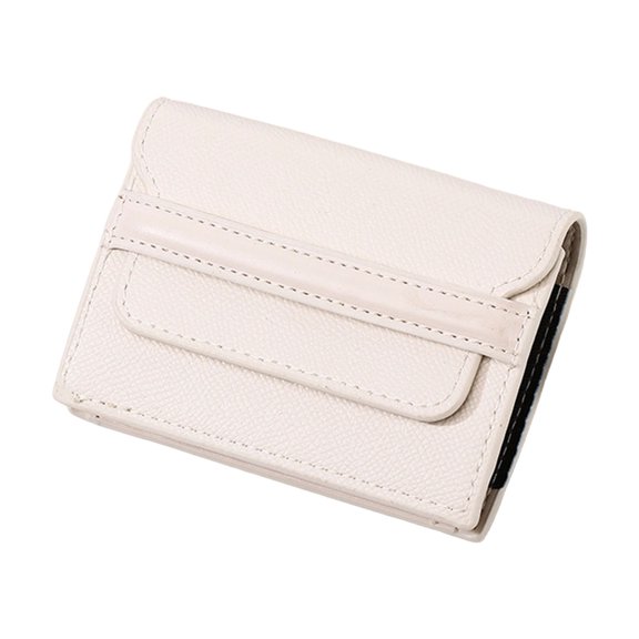 Slim Leather Card Case for Women with RFID Blocking, Multi-Slot Wallet for Cash and ID
