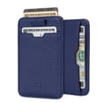 thumbnail image 1 of Vaultskin CHELSEA Mens RFID Blocking Slim Leather Card Wallet - Minimalist Front Pocket Cardholder in Matt Blue, 1 of 12
