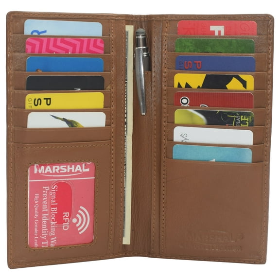 Slim Leather ID/Credit Card Holder Long Wallet For Women Men