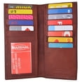 thumbnail image 1 of Slim Leather ID/Credit Card Holder Long Wallet with Pen holder, 1 of 23