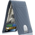 thumbnail image 1 of Slim Leather Wallet for Men – RFID Blocking Minimalist Front Pocket Wallet with Money Clip – Genuine Leather Bifold Card Holder – Gift-Ready, 1 of 6