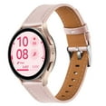 thumbnail image 1 of Slim Leather Watch Band Compatible with Samsung Galaxy Watch 5 pro 45mm,Wristband Replacement Adjustable Comfortable Bracelet Strap Watch Band with Quick Release Buckle,Pink, 1 of 6