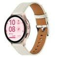 thumbnail image 1 of Slim Leather Watch Band Compatible with Samsung Galaxy Watch 6 classic 47mm,Wristband Replacement Adjustable Comfortable Bracelet Strap Watch Band with Quick Release Buckle,White, 1 of 6