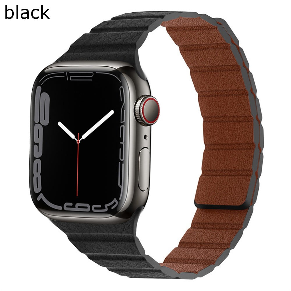  JR.DM Slim Leather-Bands Compatible with Apple Watch Band 38mm  40mm 41mm 42mm 44mm 45mm 49mm, Top Genuine Leather Band with Charms,  Feminine Design for Iwatch Ultra SE & Series 9 8