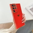 thumbnail image 1 of Slim Lightweight Case for Samsung Galaxy S23 Ultra, Electroplated Hearts Pattern Shockproof Thin Phone Cover for Women Girls, Lens Protection Drop Resistant Case for Samsung Galaxy S23 Ultra,Red, 1 of 8