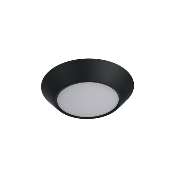 Slim Line 5.9 in. Low Profile Integrated LED Flush Mount Ceiling Light in Flat Black w/ Selectable 5CCT