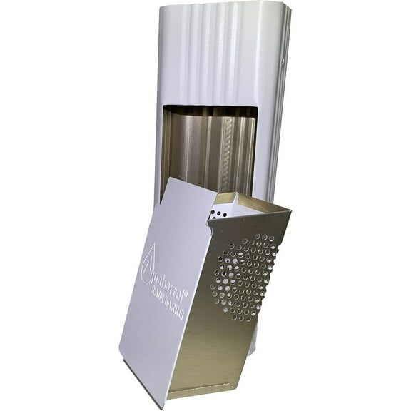 Slim-Line Gutter Downspout Filter Gutter Guard, Aluminum, Available for 2x3 or 3x4 Downspouts, Includes Easy to Remove Aluminum Debris Basket - Aquabarrel (3" x 4")