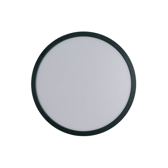 Slim Line II 15 in. Low Profile Integrated LED Flush Mount Ceiling Light in Flat Black w/ Selectable 5CCT