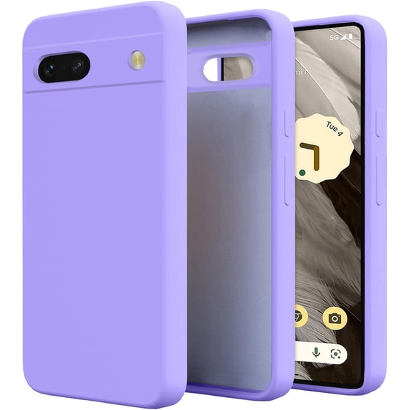 Slim Liquid Silicone Case for Google Pixel 7A,with Scratch-Resistant Microfiber Lining Anti-Slip and Shock Absorption Soft Silicone Protective Case for Google Pixel 7A 5G 2023 (Purple)