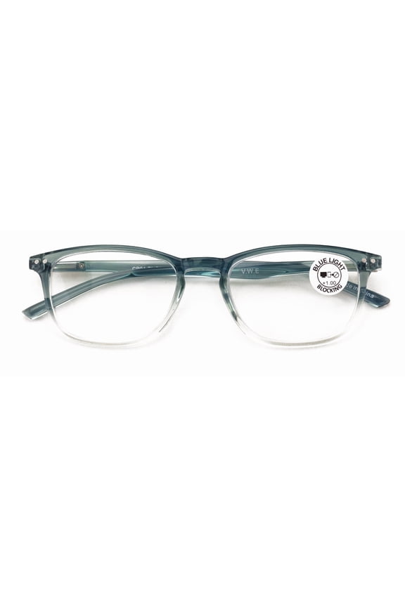 Slim Low Profile Anti Blue UV Protection with Anti-Reflective AR Coating Reading Glasses - Clear Lens Reader CR04AB +2.00