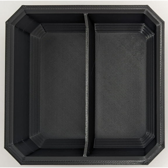 Slim Low Profile Bins/Organizers/Dividers/Small Parts Tray for Milwaukee Packout OLIVE GREEN, 2 COMPARTMENT SQUARE BIN