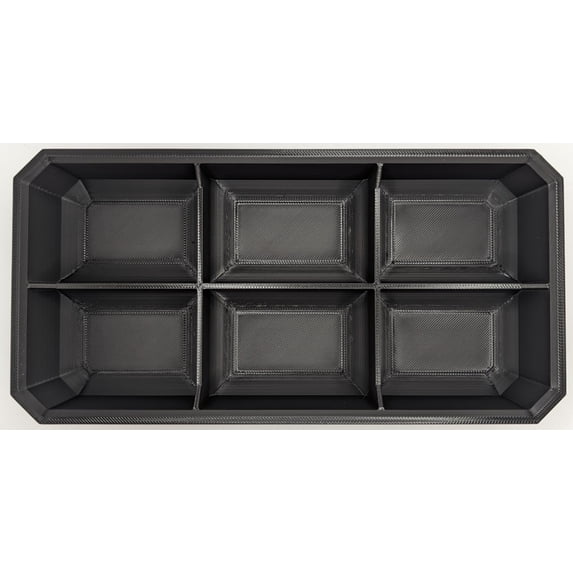 Slim Low Profile Bins/Organizers/Dividers/Small Parts Tray for Milwaukee Packout WHITE, 6 COMPARTMENT RECTANGLE BIN