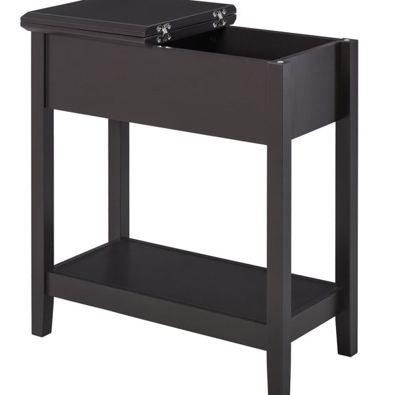 Slim MDF construction | 180 flip - top and multiple storage spaces | High - capacity and stable side table