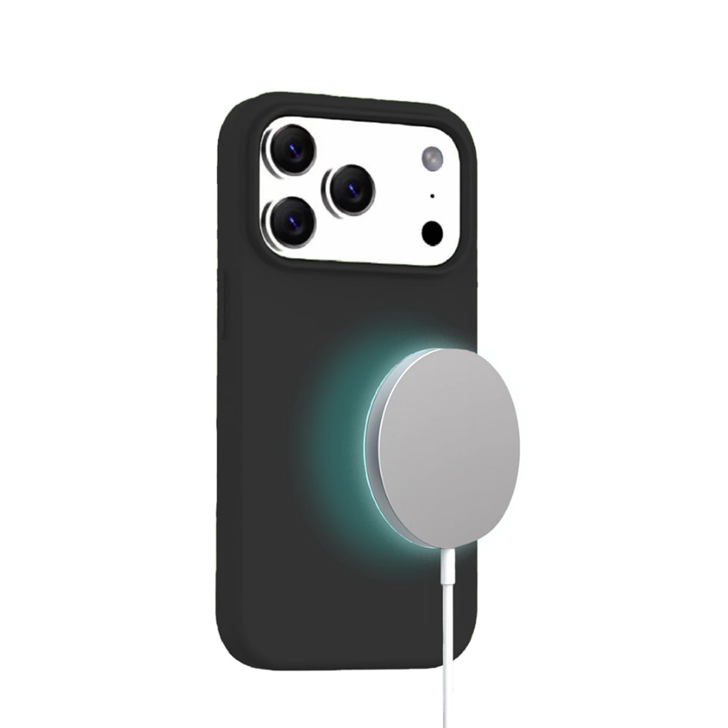 Slim MagSilicone Case for iPhone 17 Pro - Black
