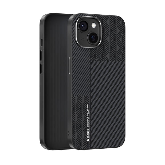 Slim Magnetic Case for iPhone 15 Carbon Fiber Pattern Back Cover,Ultra Thin Shockproof Anti-fall Case with Mnimalist Design and Scratch Resistant Compatible with iPhone 15,C