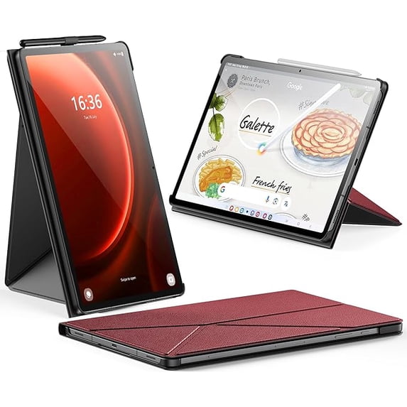 Slim Magnetic Folio for Tab S9+/S9 FE+/S10+ 12.4", Multi-Angle & Auto Wake/Sleep