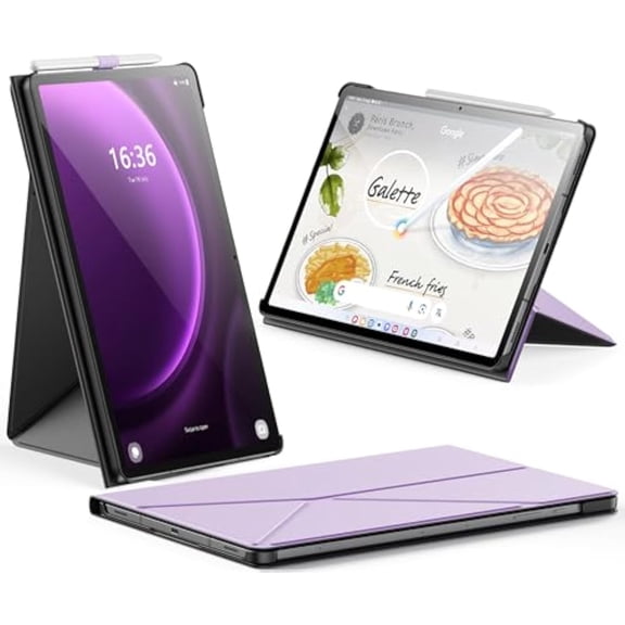 Slim Magnetic Folio for Tab S9+/S9 FE+/S10+ 12.4", Multi-Angle & Auto Wake/Sleep