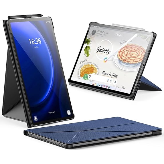 Slim Magnetic Folio for Tab S9+/S9 FE+/S10+ 12.4", Multi-Angle & Auto Wake/Sleep