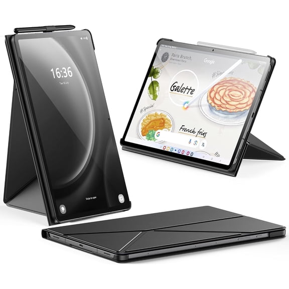Slim Magnetic Folio for Tab S9+/S9 FE+/S10+ 12.4", Multi-Angle & Auto Wake/Sleep