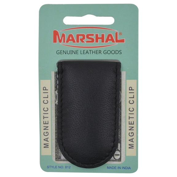 Slim Magnetic Money Clip Genuine Leather Business Card Holder for Men