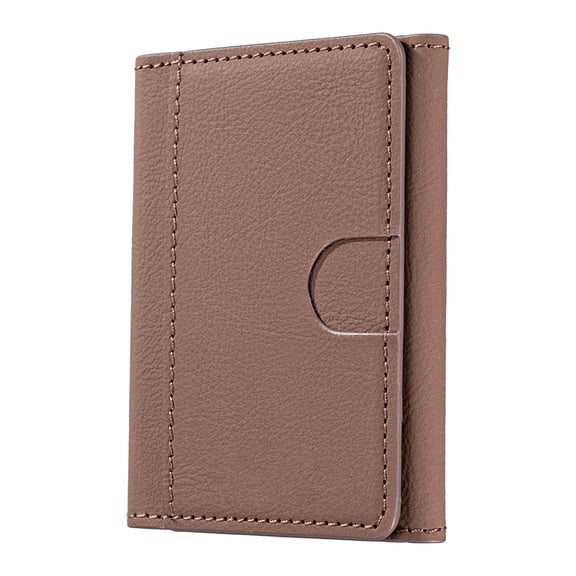 Slim Matte Magnetic Phone Card Wallet | Leather Cardholder with Kickstand | Smartphone Carrying Case for Cards, ID & Cash | Ultra-Thin Magnetic Wallet for iPhone & Android