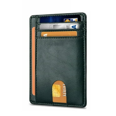 Slim Men's Wallet for Safe, Stylish Storage RFID Secure Leather Card Holder
