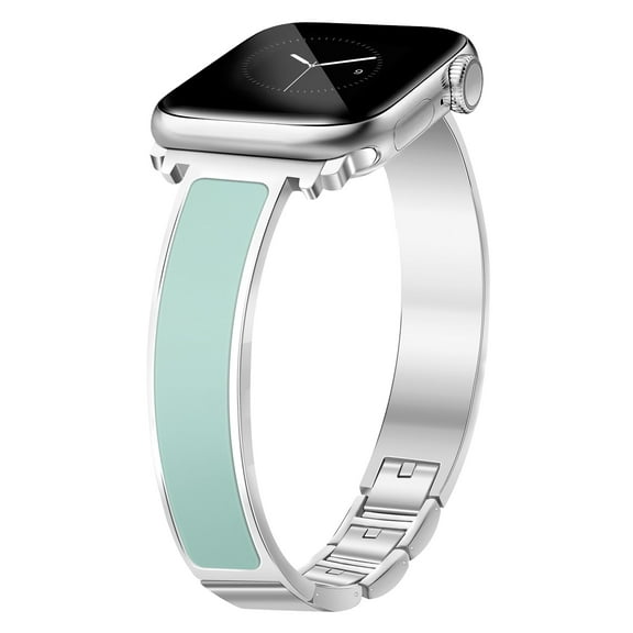 Slim Metal Band Compatible with Apple Watch 38/40/41/42/44/45/46mm Women, Fancy Dressy Enamel Bracelet Luxury Bangle Strap for iWatch Series 11 10 9 8 7 6 5 4 3 SE/Ultra 3 2 1