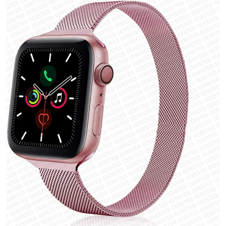Leixiuer Slim Metal Bands for Apple Watch Band 38mm 40mm 41mm iWatch Series SE 7 6 5 4 3 2 1 Women Men Girl Milanese Thin Stainless Steel Mesh Loop Magnetic