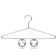 thumbnail image 1 of Slim Metal Suit Hanger with Fixed Bar and Chrome Finish, Box of 25 Strong Steel Hangers with Fixed Hook and Pant Bar by International Hanger, 1 of 4