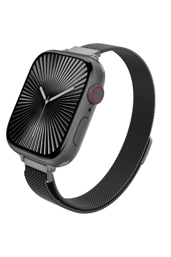 Slim Milanese Loop Compatible with Apple Watch Band for women 40mm 41mm 38mm 42mm 44mm 45mm 46mm, Stainless Steel Magnetic Mesh Strap work on iWatch Series8 7 6 5 4 3 SE