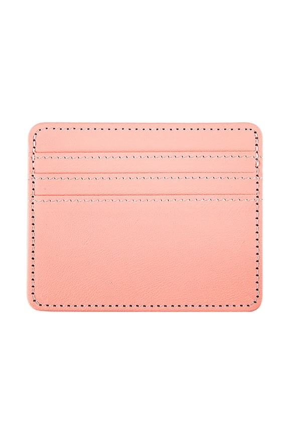 Slim Minimalist Credit Card Holder-Rfid Blocking Front Pocket Id Compact Leather Wallet 6 Card Slots Small Size for Men Women Travel Business, Card Pack *1